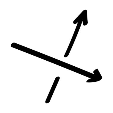 Beyaz arkaplanda siyah oklar