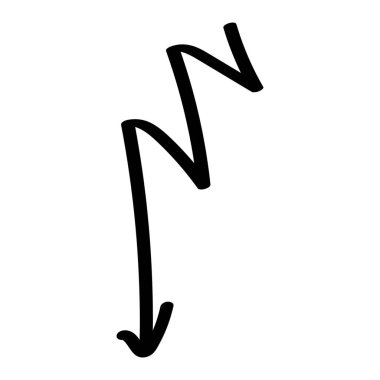 Beyaz arka planda siyah oku