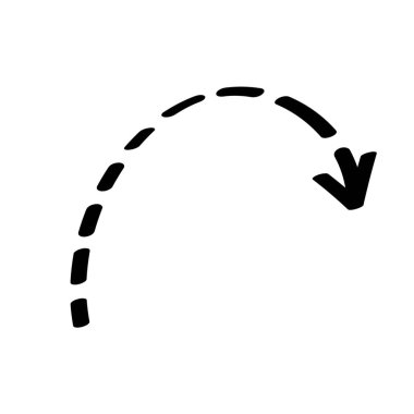 Beyaz arkaplanda kesilmiş ok