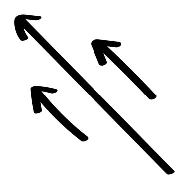 Beyaz arkaplanda siyah oklar