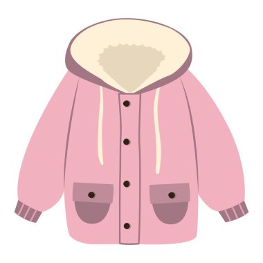 Beyaz arkaplanda pembe ceket