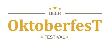 Beyaz arkaplanda Oktoberfest için afiş