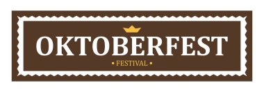Beyaz arkaplanda Oktoberfest için afiş