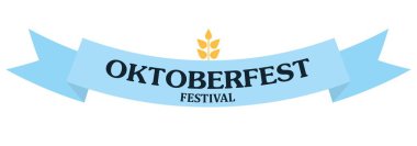 Beyaz arkaplanda Oktoberfest için afiş