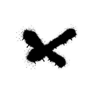 Beyaz arkaplanda graffiti ögesi