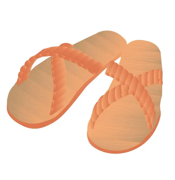 Шлепанцы Сауны Белом Фоне — стоковый вектор