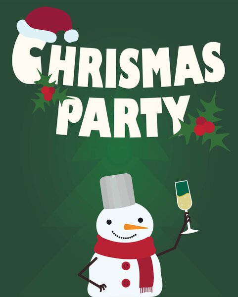 Макет приглашения на рождественскую вечеринку