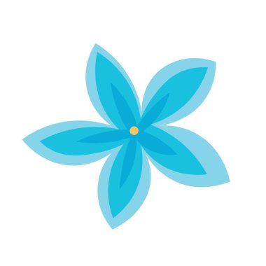 beyaz zemin üzerine güzel bir mavi çiçek