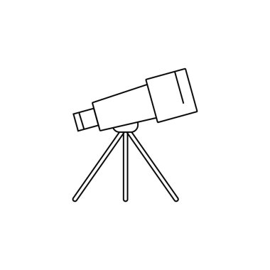 Beyaz arkaplanda teleskop simgesi