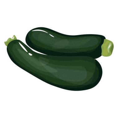 Beyaz zemin üzerinde taze yeşil kabaklar