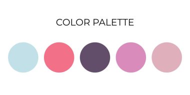 Beyaz arkaplanda grafik tasarımcısı için renk örnekleri kümesi