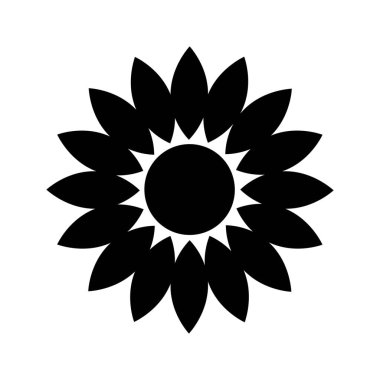 Beyaz arka plan üzerine çizilmiş ayçiçeği