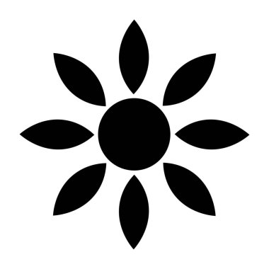 Beyaz arka plan üzerine çizilmiş ayçiçeği