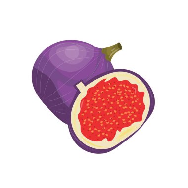 Beyaz arka plan üzerinde tatlı incir