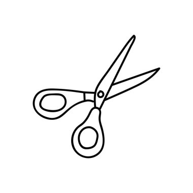 Beyaz arkaplanda keskin makas