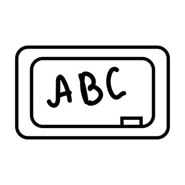 ABC beyaz arkaplana karşı tahtada yazıldı