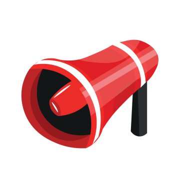 Beyaz arka planda cankurtaran megafonu