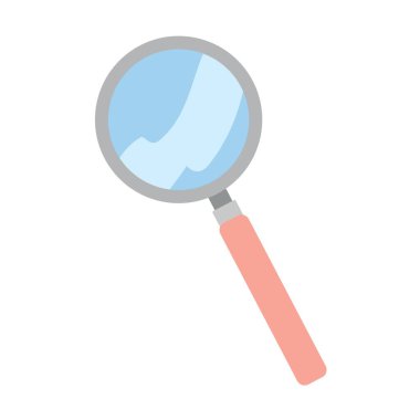 Beyaz arkaplanda büyüteç