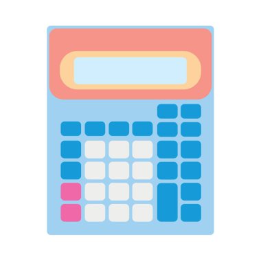 Beyaz arkaplanda modern hesap makinesi