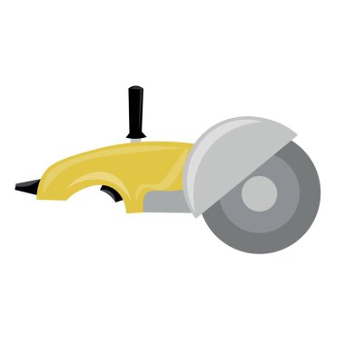 Beyaz arka plan üzerinde açı değirmeni