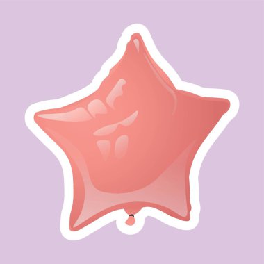 Leylak arkaplanda yıldız şeklinde pembe balon