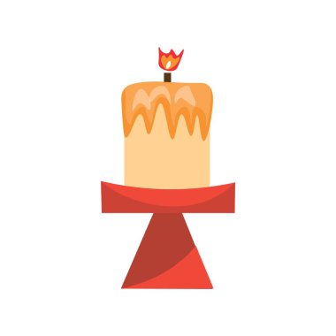 Beyaz arkaplanda mum yakılıyor