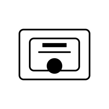 Beyaz arka planda damgalı diploma