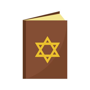 Beyaz arkaplan üzerine Yahudi Tevrat kitabı