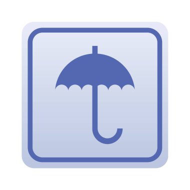 Beyaz arkaplandaki neme duyarlı malların sembolü