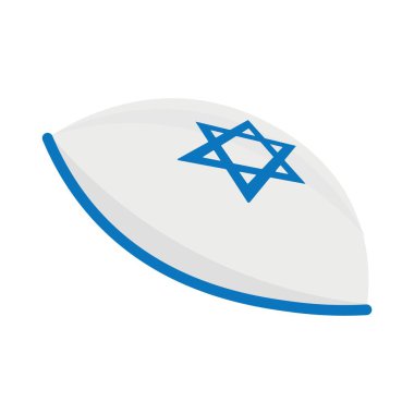 Jewish cap on white background clipart