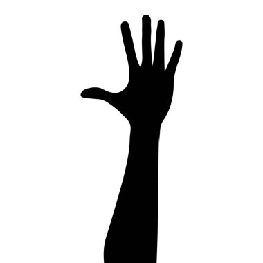 Beyaz arkaplanda insan eli