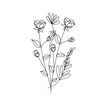 Beyaz arka planda güzel çayır çiçekleri