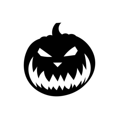 Beyaz arka planda korkunç Cadılar Bayramı balkabağı