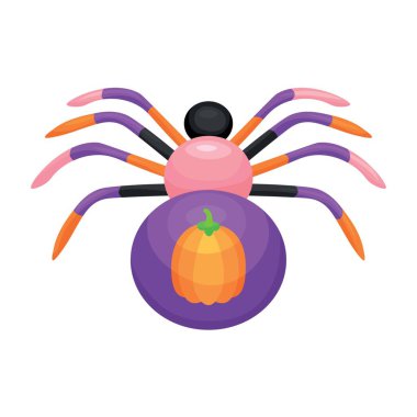 Beyaz arka planda örümcek şeklinde lezzetli şekerler.