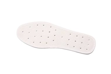 Ortopedik insole beyaz arkaplanda izole edildi