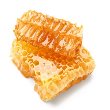 Beyaz arka plan üzerinde tatlı peteğin