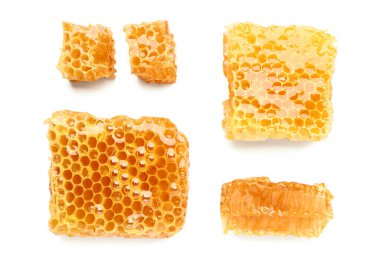 Beyaz arka plan üzerinde tatlı peteğin