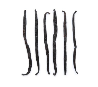 Aromatik vanilya beyaz arka plan üzerinde sopa