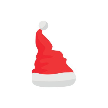 beyaz zemin üzerine kırmızı santa şapka