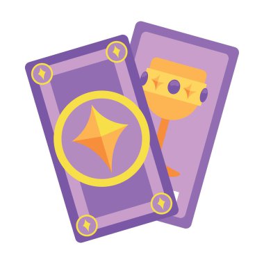 Beyaz arka planda Tarot kartları