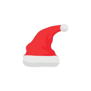 beyaz zemin üzerine kırmızı santa şapka