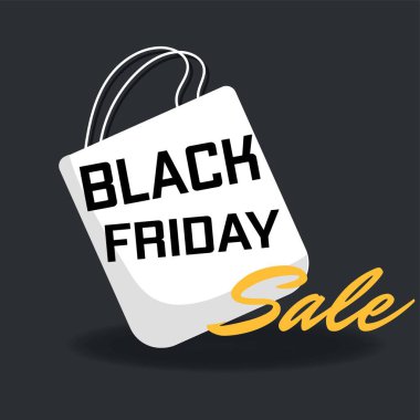 Kara Cuma indirimli metin afişi