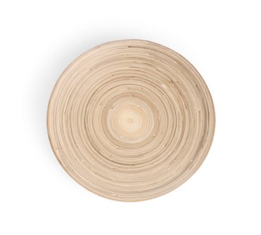 Temiz ahşap plaka beyaz arka planda izole