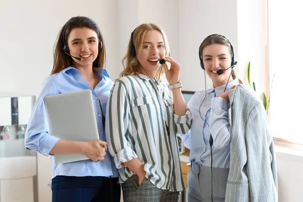 Female technical support agents in office
