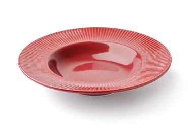 Beyaz arkaplanda kırmızı plaka