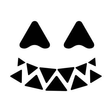 Beyaz arka planda Cadılar Bayramı canavarı yüzü