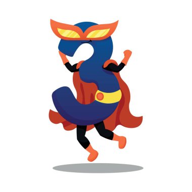 Beyaz arka planda süper kahraman kostümlü üç kişi.