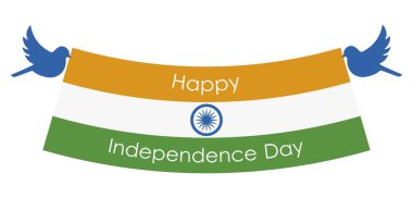 Banner for Independence Day of India with flag clipart