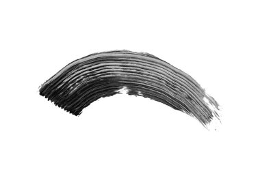 Beyaz arkaplanda siyah rimel örneği