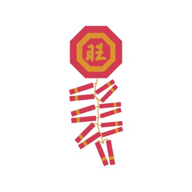 Beyaz arka planda geleneksel Çin havai fişekleri